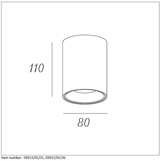 BENTOO-LED - Plafondspot - Ø 8 cm - LED Dimb. - GU10 - 1x5W 3000K - Wit - 09912/05/31