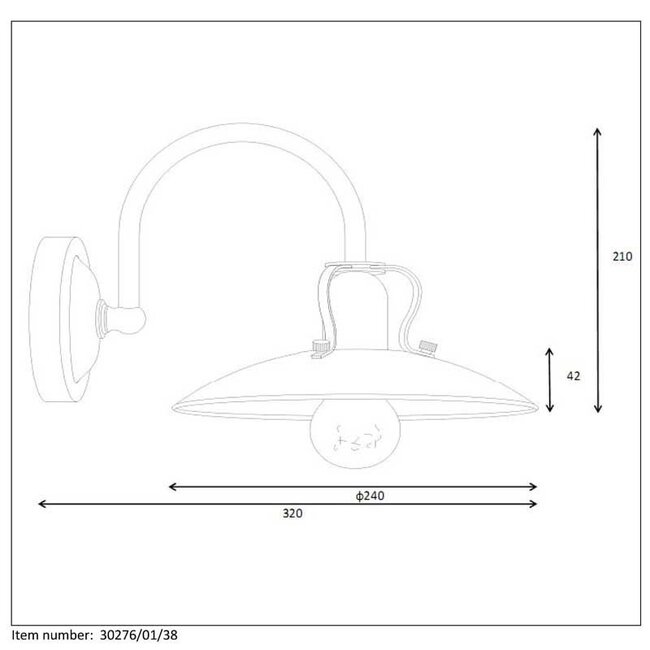 RÖMER - Wall lamp - Ø 24 cm - 1xE27 - Beige - 30276/01/38