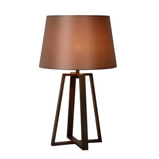 Lucide COFFEE - Lampe à poser - Ø 38,5 cm - 1xE27 - Marron - 31598/81/97