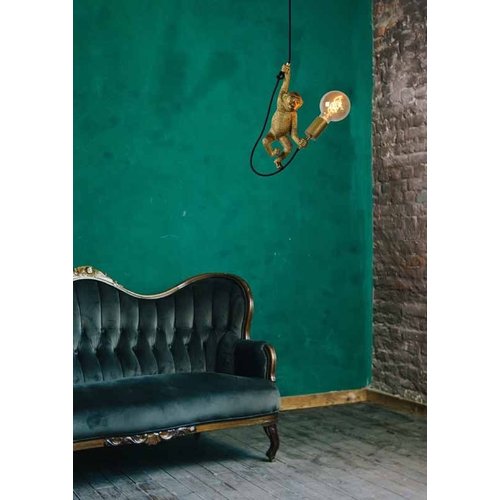 Lucide EXTRAVAGANZA CHIMP - Hanging lamp - Ø 18 cm - 1xE27 - Black - 10402/01/30