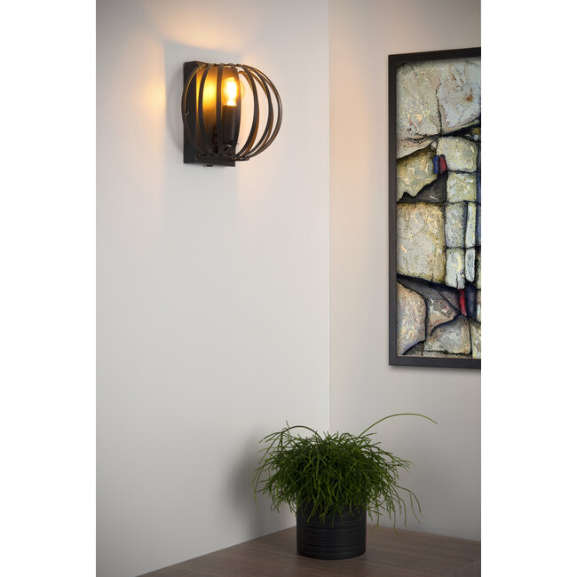 MANUELA - Wall lamp - 1xE14 - Black - 78274/01/30