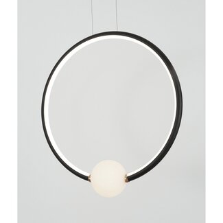 Nova Luce LED hanging lamp CELIA black 43 x 10 x 120 cm