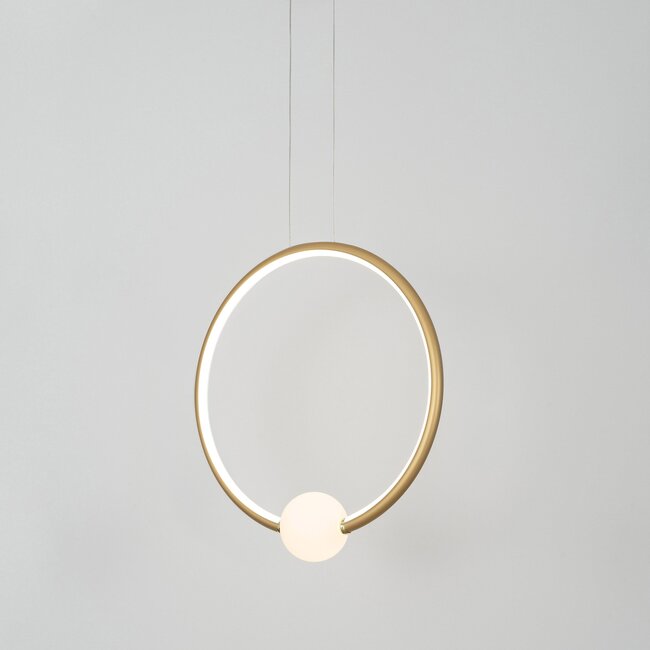 LED hanging lamp CELIA gold 43 x 10 x 120 cm