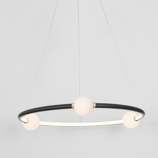 Nova Luce LED hanging lamp CELIA black Ø 64 x 120 cm