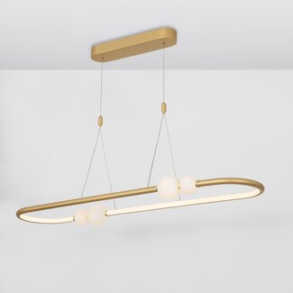 Nova Luce LED hanging lamp CELIA gold 100 x 64 x 120 cm