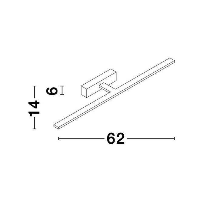 Mondrian LED mirror lamp 62 x 14 x 6 cm IP44