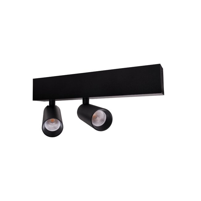 TWIN LED surface-mounted spot black