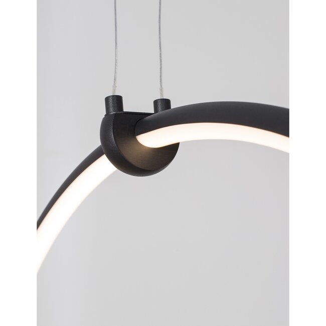 LED hanglamp RING zwart 68 x 21 x 120 cm