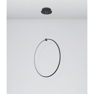 Nova Luce LED hanglamp RING zwart 68 x 21 x 120 cm