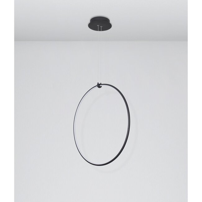 LED hanglamp RING zwart 68 x 21 x 120 cm