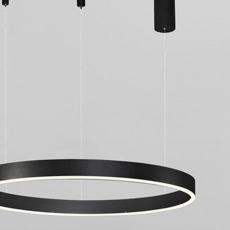 Nova Luce Suspension LED MOTIF noir Ø 60 x 120 cm