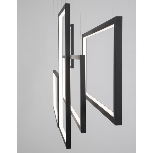 Suspension LED CORNICE noir 120 x 160 cm