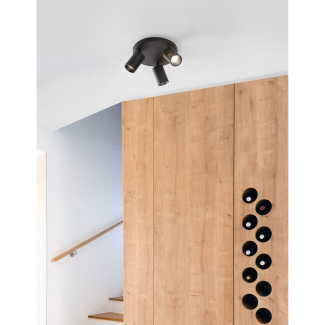 Spot en saillie TOD 3L - Ø 22 x 12,7 cm - noir sable - GU10