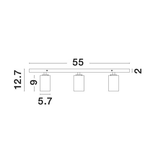 Spot en saillie TOD 3L - noir sable - GU10