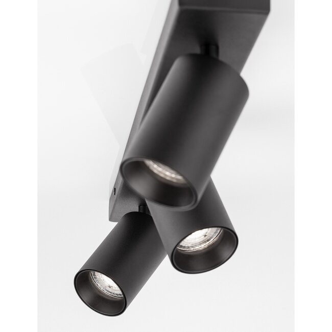 TOD opbouwspot 3L - zandzwart - GU10