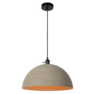 Lucide MARNE - Hanglamp - Ø 40 cm - 1xE27 - IP21 - Taupe - 30485/40/41