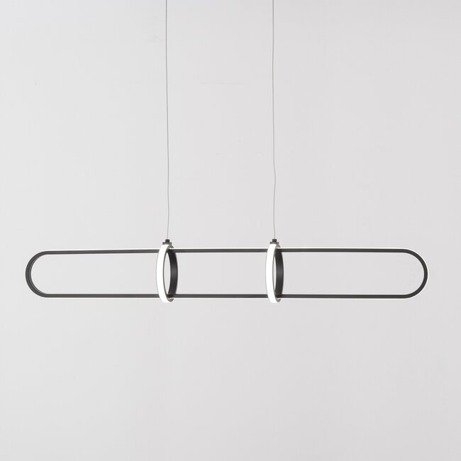 Suspension LED ARTE noir 90 x 13 x 120 cm