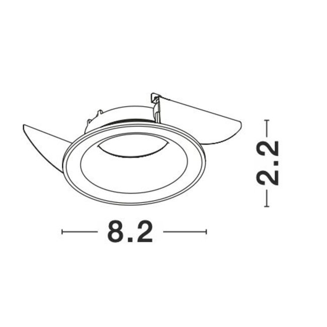 Raena - recessed spot - mounting size Ø 75 mm - GU10 - black