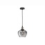 Nova Luce Cedro - hanglamp - Ø 18 x 130 cm - gerookt glas