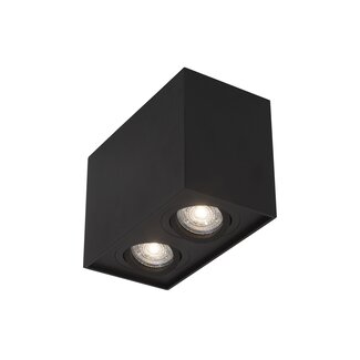 Nova Luce RENDE opbouwspot 2L - zwart - GU10