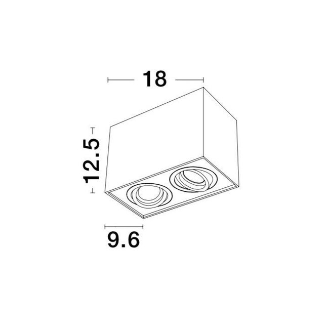 RENDE surface-mounted spot 2L - black - GU10