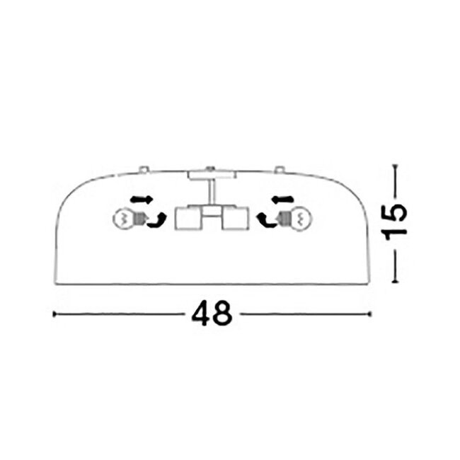 Plafonnier Perleto gris Ø 48 x 15 cm