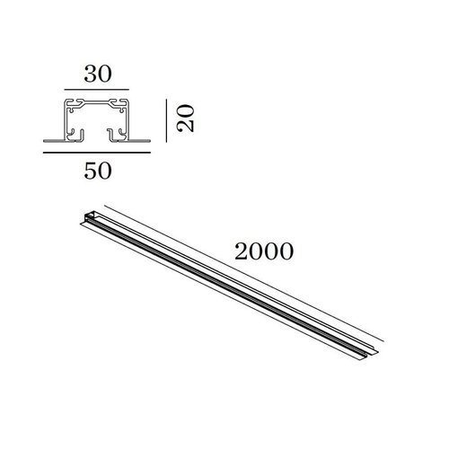 Wever & Ducré 1-Phase Track Profile Recessed 2m Wever & Ducré 1-Phase Track Profile Recessed 2m