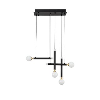 Nova Luce LED hanging lamp Cayo black 51 x 20 x 120 cm