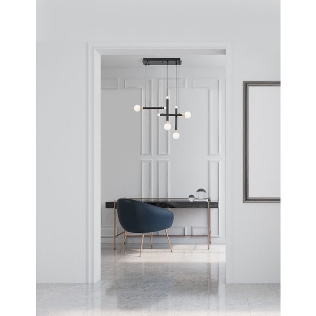 Suspension LED Cayo noir 51 x 20 x 120 cm