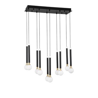 Nova Luce LED hanging lamp Cayo black 72 x 20 x 120 cm