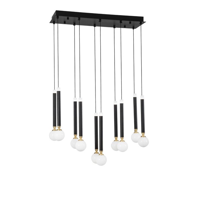LED hanging lamp Cayo black 72 x 20 x 120 cm