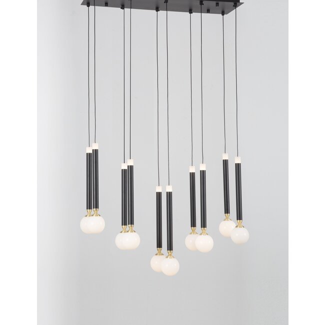 Suspension LED Cayo noir 72 x 20 x 120 cm