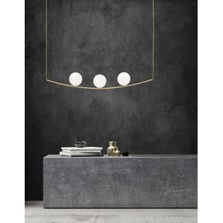 Nova Luce Hanging lamp Vitton brass 122 x 15 x 120cm