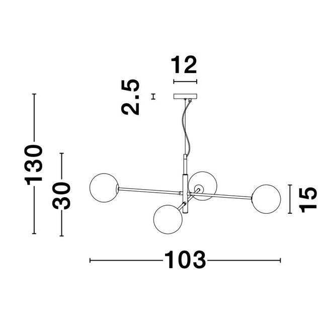 Lampe suspendue Vitra or 103 x 85 x 130 cm