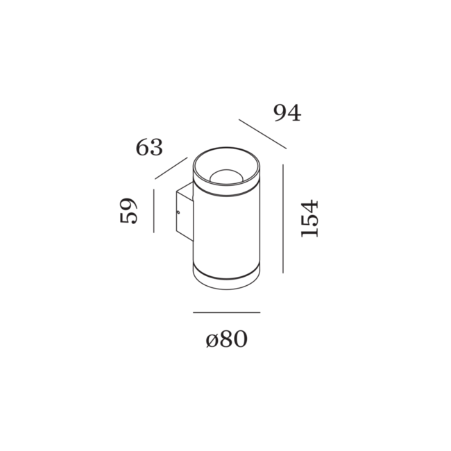 LED Wall Lamp TAIO ROUND WALL OUTDOOR 2.0