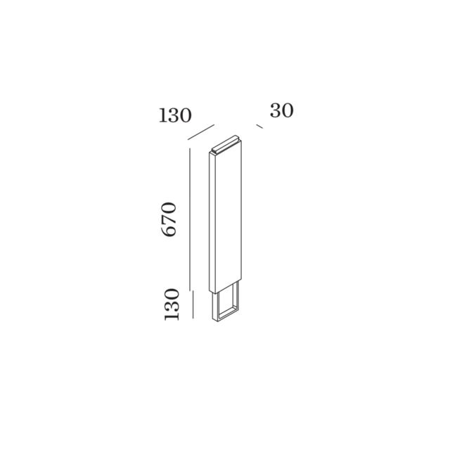 Accessoires Base avec plaque de base pour béton