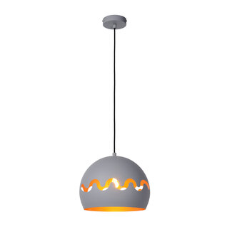 Lucide CORENTIN - Hanglamp Kinderkamer - Ø 28 cm - 1xE27 - IP21 - Grijs - 30484/28/36