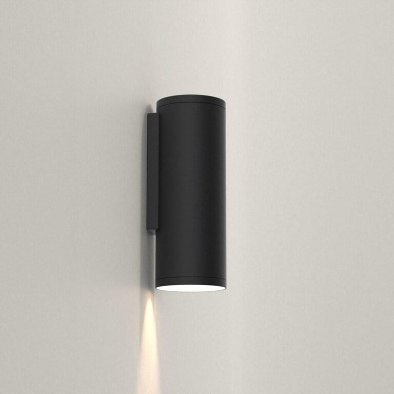 Wandlamp Glas - Rondom licht - Rechthoek - E27 fitting - IP44 - Zw