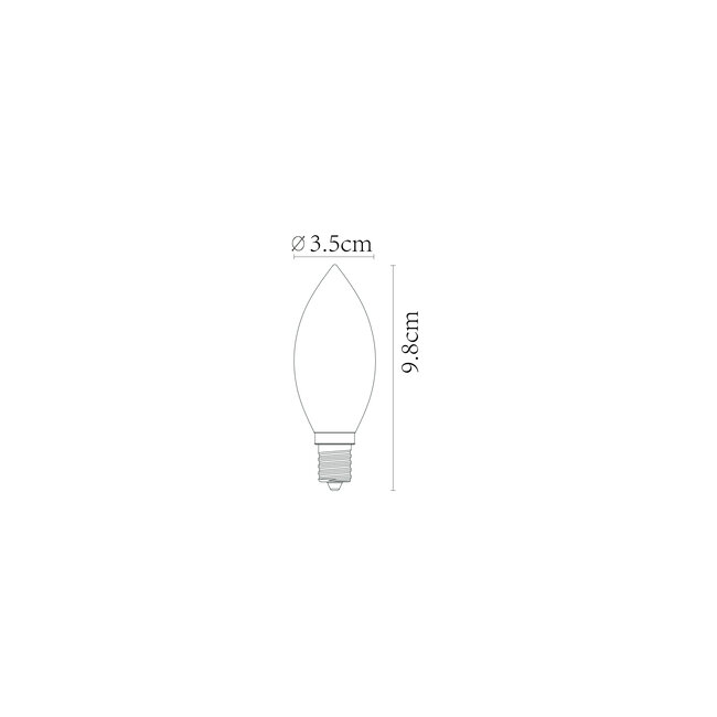 C35 - Filament lamp - Ø 3.5 cm - LED Dim. - E14 - 1x4W 2700K - Transparent - 49023/04/60