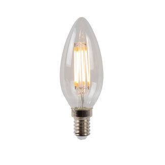 Lucide C35 - Filament lamp - Ø 3.5 cm - LED Dim. - E14 - 1x4W 2700K - Transparent - 49023/04/60