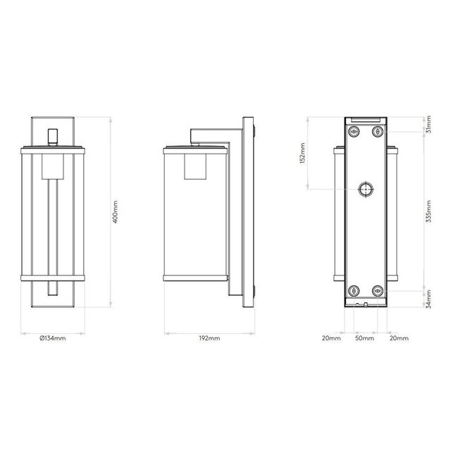 Applique Pimlico 400 Dim Noir texturé