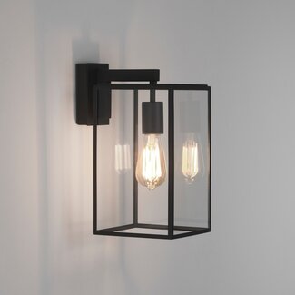 Astro Wall lamp Box Lantern 350 Black texture