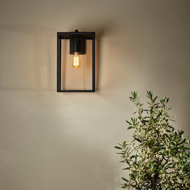 Wall lamp Box Lantern 450 Black texture
