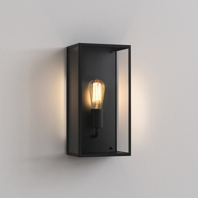 Wall lamp IP44 Messina 200 Black textured