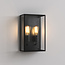 Wall lamp IP44 Messina Twin Black textured