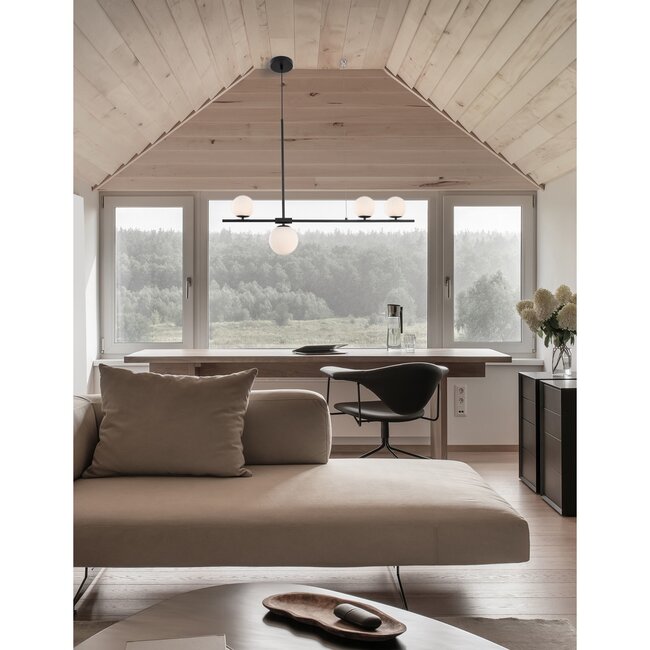 Lampe à suspension Impero - 100 x 15 x 120 cm - noir