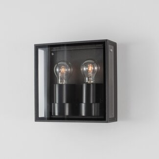 Nova Luce Sorren - Wall lamp - 22 x 8.7 x 22 cm - IP65 - anthracite