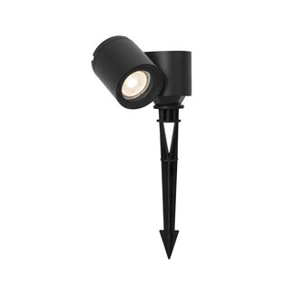 Nova Luce Focus - grondspot op pin - GU10 - IP54 - zwart