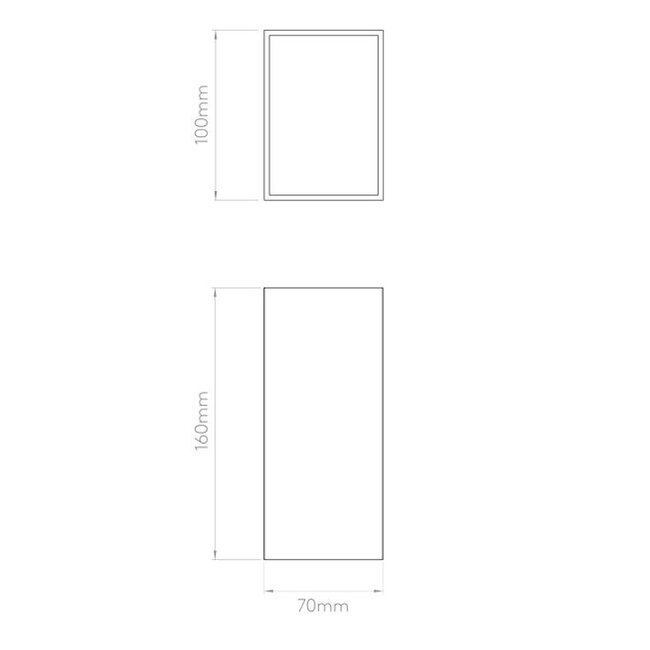 LED wall lamp Oslo 160 OUTDOOR IP65