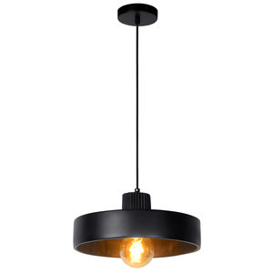 Lucide OPHELIA - Lampe à suspension - Ø 35 cm - 1xE27 - Noir - 20419/35/30